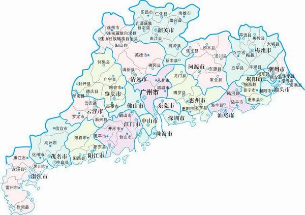 广东省行政区划图 - 高清版地图,可放大 - 八九网