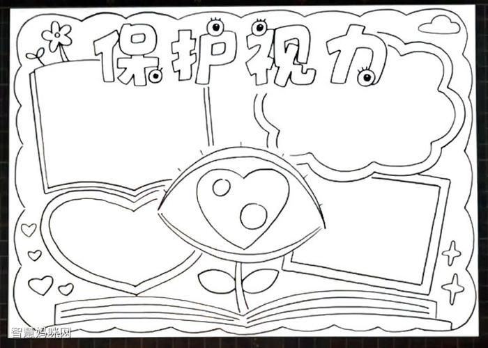 保护视力,预防近视的手抄报