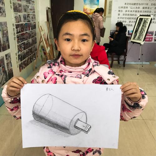 晶艺少儿美术学校柏庄校区创意素描课程作品展示