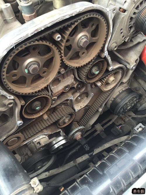 陆风x8更换正时皮带套装四件套图文分享
