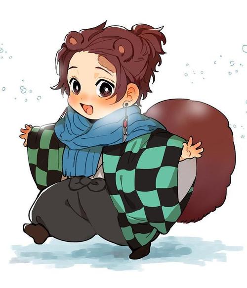 大尾巴松鼠形态灶门炭治郎,可爱是从小养成的,q版二