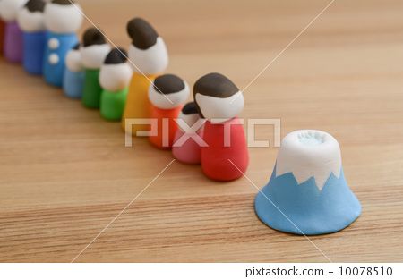 富士山 橡皮泥 泥塑艺术