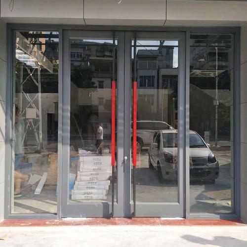 肯德基门厂家直销 铝合金双开门标准门 金玛龙店铺门连锁店大门