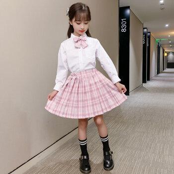 矢向儿童jk制服格裙女童连衣裙中大童春秋衬衫西装装小学生三件套12岁