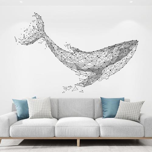 几何科技感鲸鱼