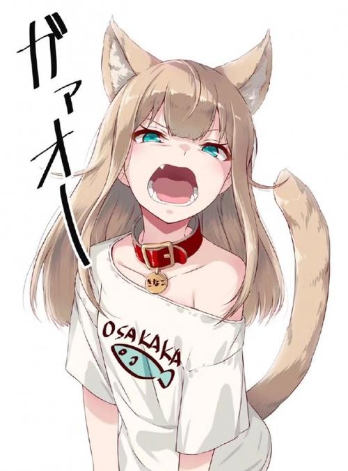 喵星人终于变妹子了日本插画家猫咪拟人化作品赏