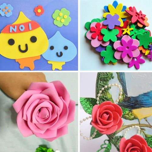 高档彩色海绵纸大张手工diy材料泡沫纸幼儿园贴画叠玫瑰花包ins