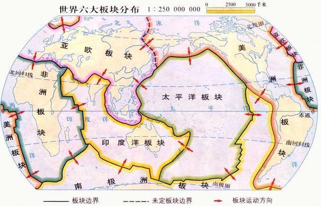 六大板块分布图