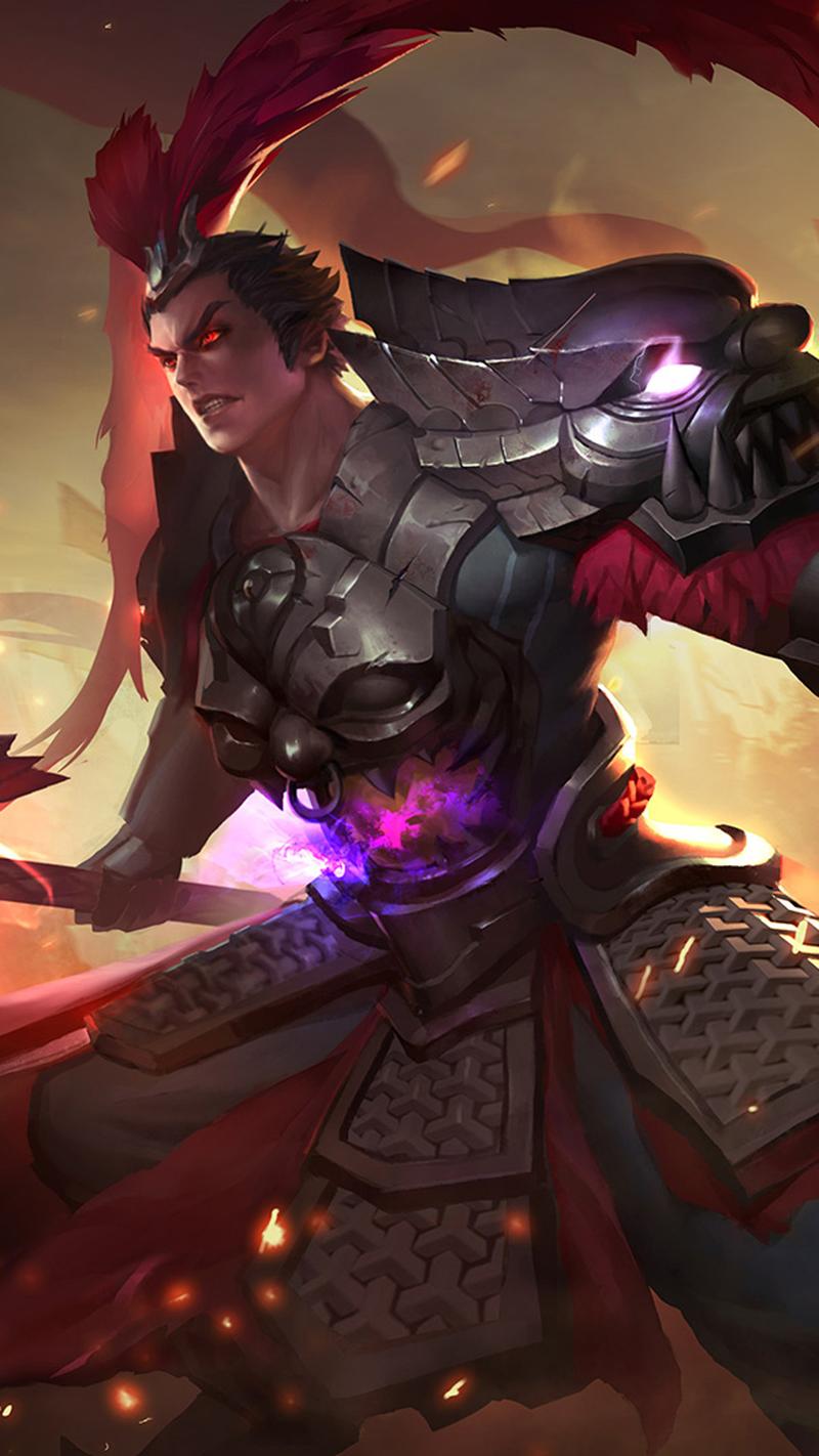 吕布是手游《王者荣耀》中的无蓝战士型英雄角色.