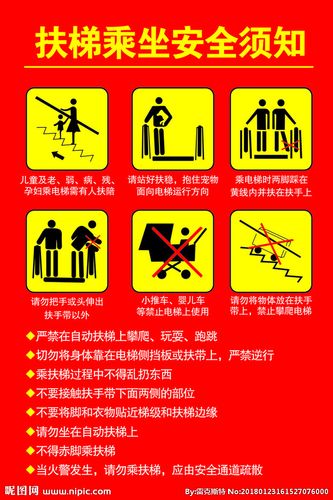 乘扶梯须知图片