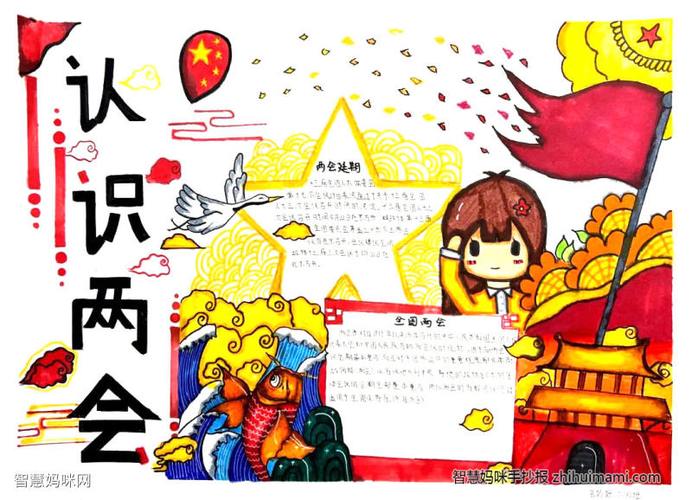 2022年聚焦两会主题手抄报9张