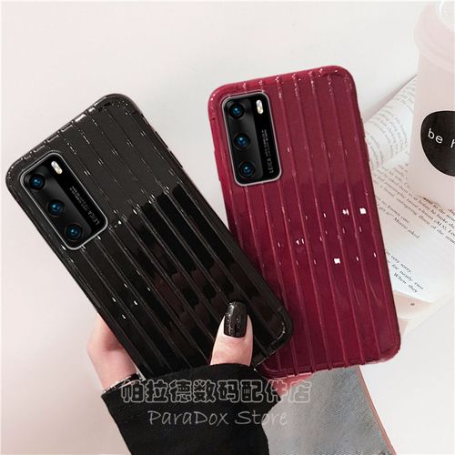 华为p40图片大全图片,华为p40图片真实图片 华为p40手机壳huawei p40网红简约复古行李箱软壳ana