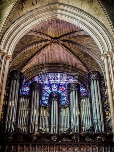 欧式教堂夜景图片