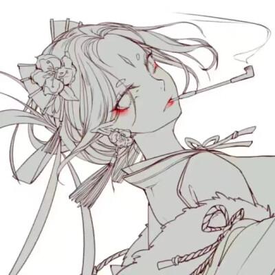 头像 二次元 动漫 女生头像 古风 插画
