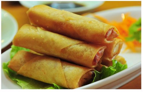 6包广东包邮 广式点心利口福 素菜春卷蔬菜卷油炸炸春卷皮 20个