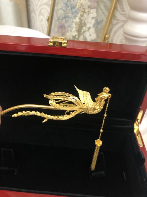 黄金凤簪 好喜欢这只凤凰呀_黄金_古风_古法黄金_时尚