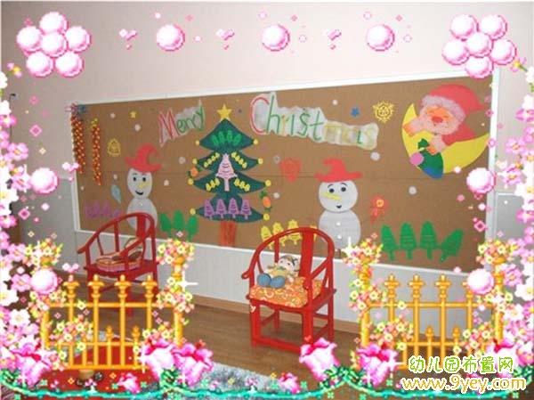 幼儿园圣诞节教室墙面布置图片