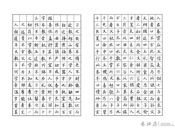 离贴试抄《三字经》 - 硬笔书法 - 书法屋 - powered by discuz!