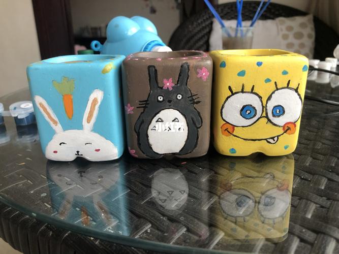 手绘花盆_花盆_手绘_粉刷_文化_绘画