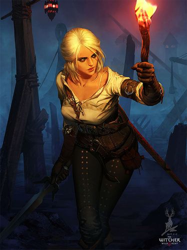 巫师3witcher3迷雾之岛ciri原画步骤