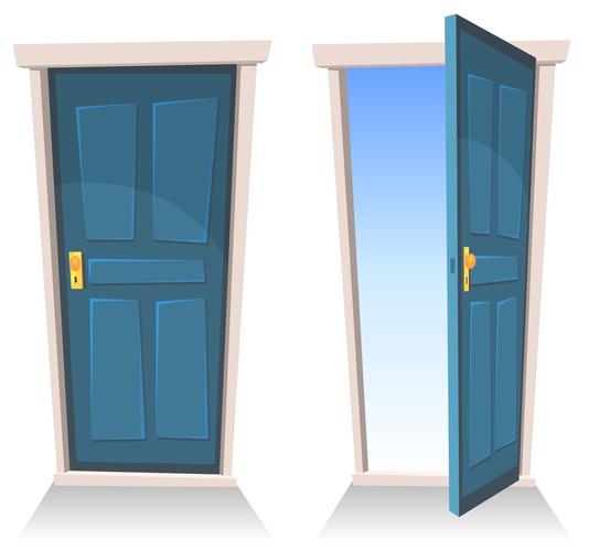 two blue doors