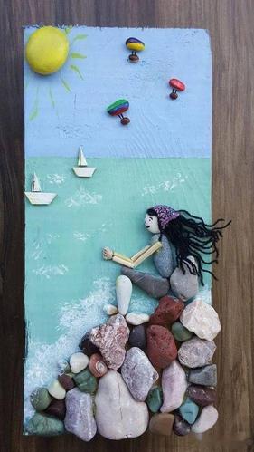 16张脑洞大开的石头画创意美术作品,平凡的石头也可以