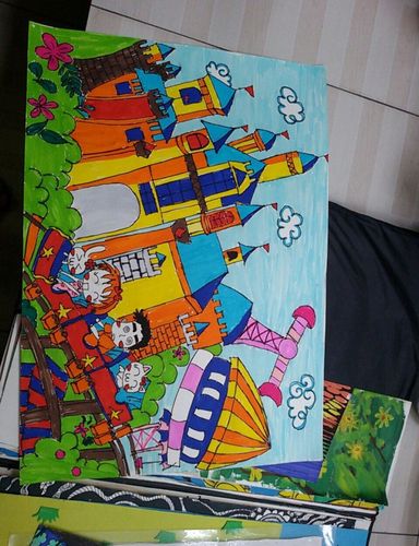 过山车,儿童画!