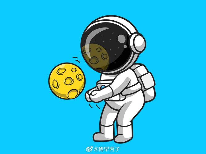 q版宇航员运动星球系列图形设计