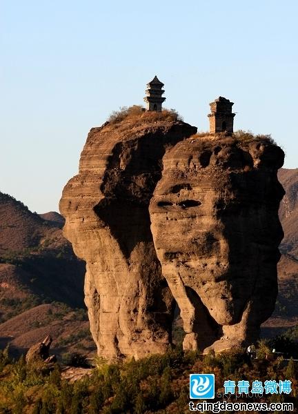 简笔画棒槌山