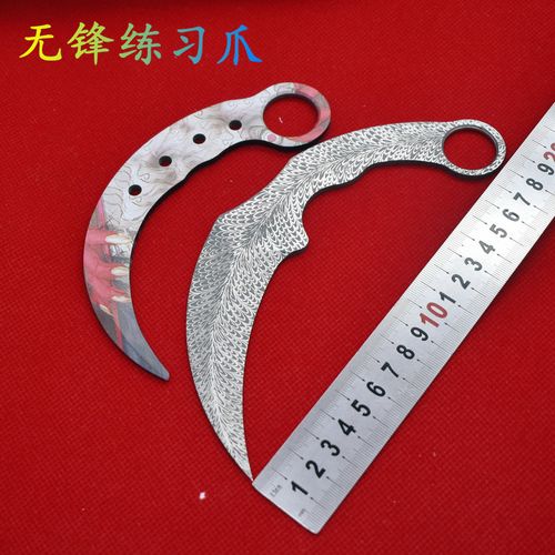户外爪子刀edc鹰爪迷你刀颈刀无锋练习爪刀战术刀爪花