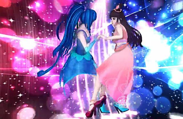 叶罗丽中的四个合体技能动作,明莹组合有范儿,齐娜和菲灵最罕见