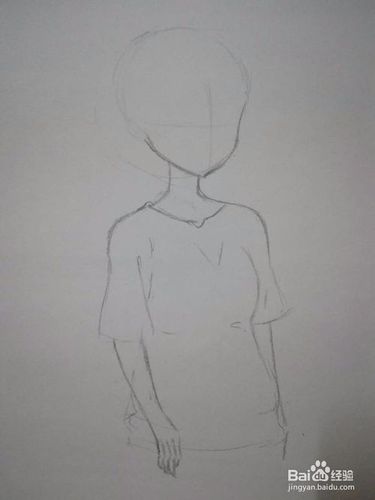 如何画半侧面动漫人物半身像