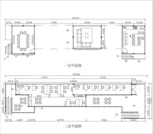 215㎡集装箱办公建筑设计,9个集装箱改造出的办公空间.