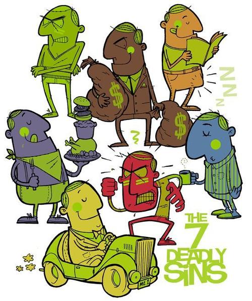 seven deadly sins freelance illustrator beyond thrilled aka