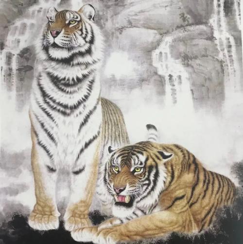 鉴真画系列开讲说画冯大中伏虎图