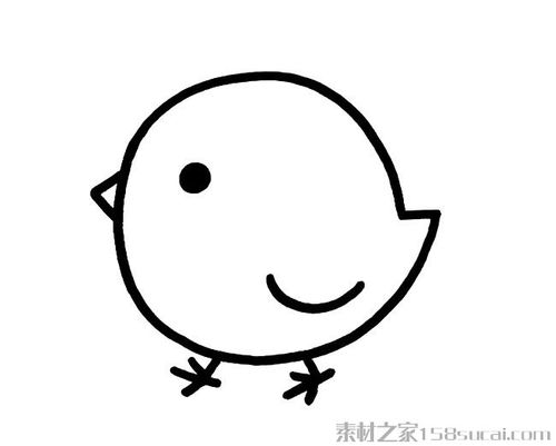 可爱小鸡简笔画图片