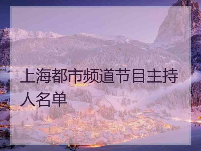 上海都市频道节目主持人名单上海电视台6个主持人名单