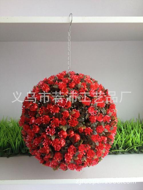 厂家直销仿真植物 适合室内外装饰用的植物 喜庆工艺品 玫瑰花球