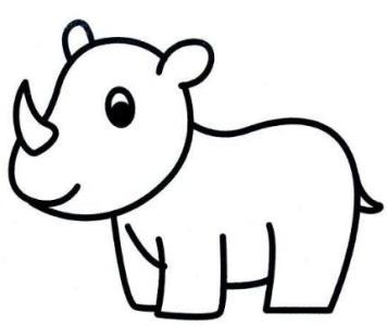 神奇的陆地动物简笔画