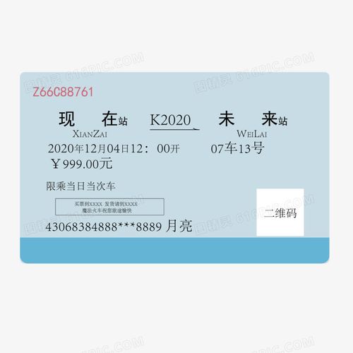 卡通手绘创意车票免抠元素