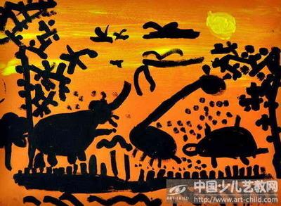 儿童画影子-《少儿画苑》第17届国际少儿书画-91kb