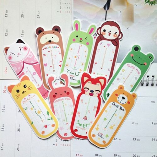 韩国文具 创意儿童卡通造型纸质书签批发 可爱便签便条纸分页贴