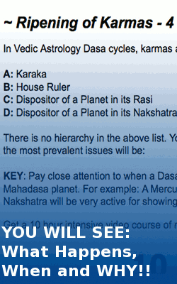 now is the time you finally learn how karmas         ripen?