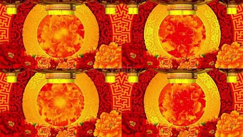 欢天喜地迎新春舞台背景循环视频