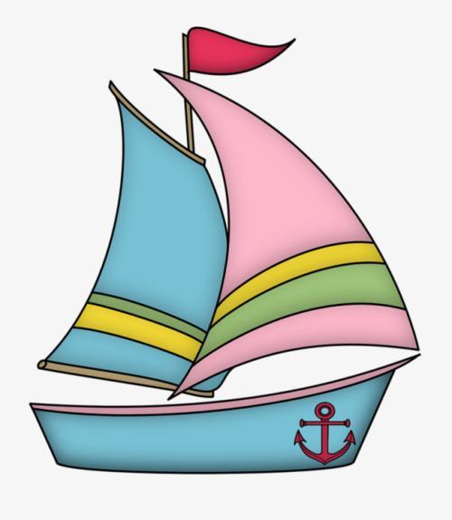 小帆船有颜色简笔画