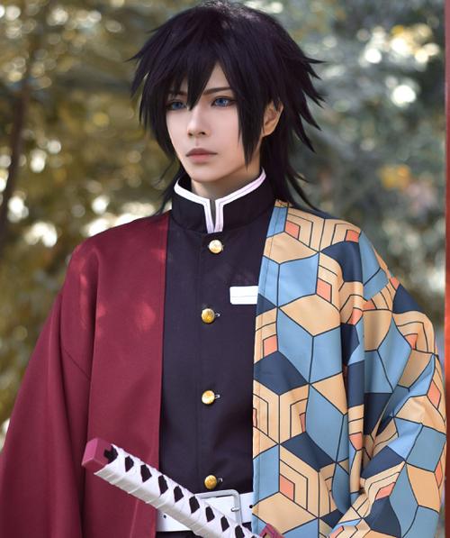 cosplay《鬼灭之刃》富冈义勇,一个帅气十足的小哥哥