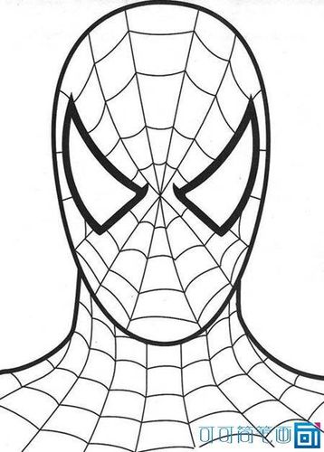 钢铁蜘蛛侠简笔画上色