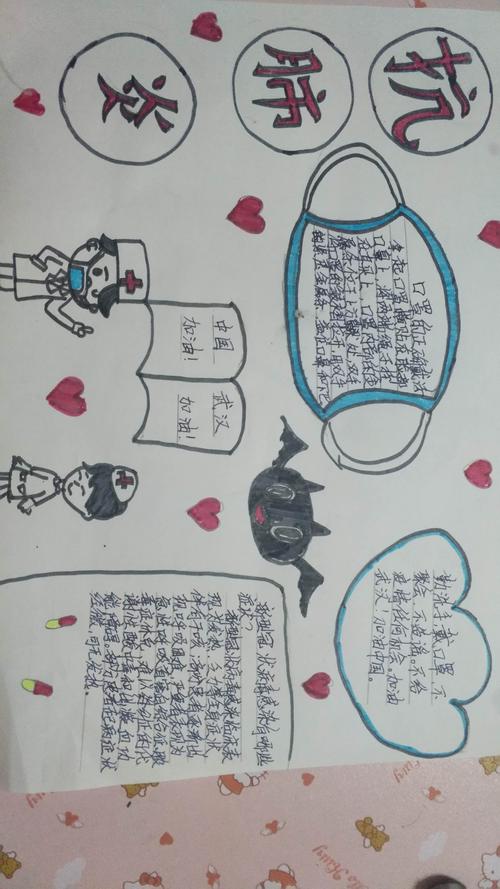 我还为抗疫情做了一个手抄报.