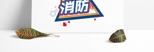 消防安全119关注消防艺术字