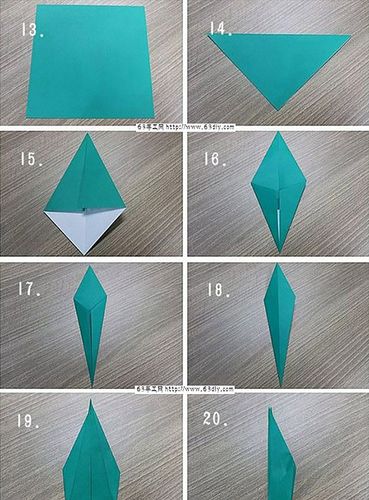 手工折纸郁金香diy图解 手工折纸花教程